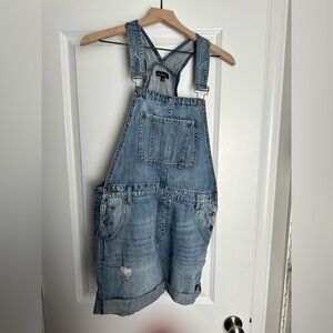 Denim Overall Shorts